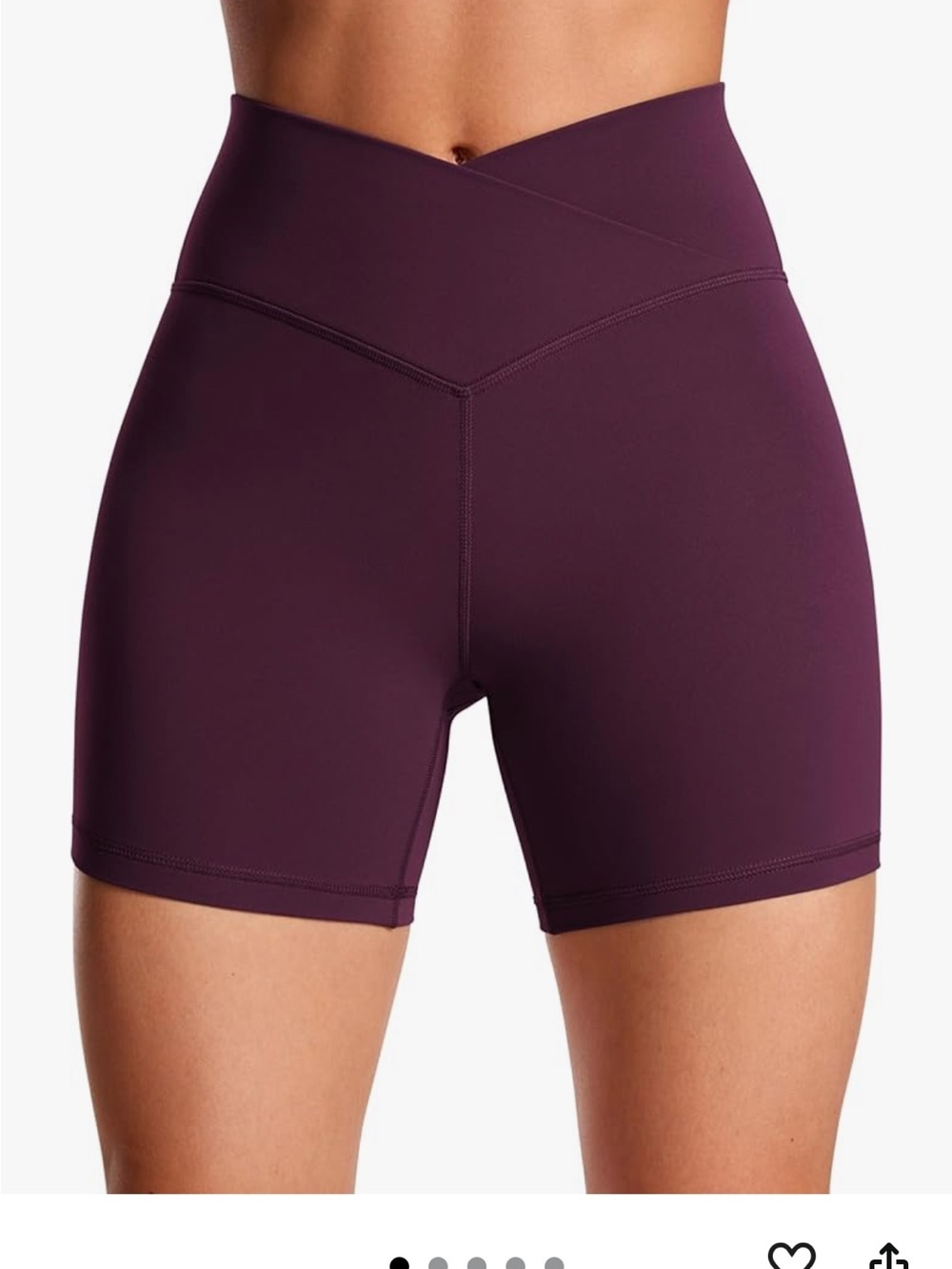 Crz yoga butter soft shorts 5 inch High-Waist Athletic Shorts in Deep Plum XS